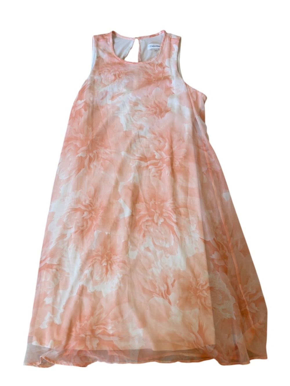 Calvin Klein Pink Floral Dress | Size 6 - Picture 3 of 10